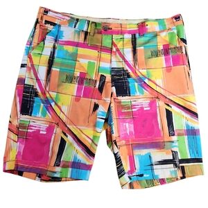 Loudmouth Strokes Men's 40 Herritage Performance Shorts Stretch Tech Colorful